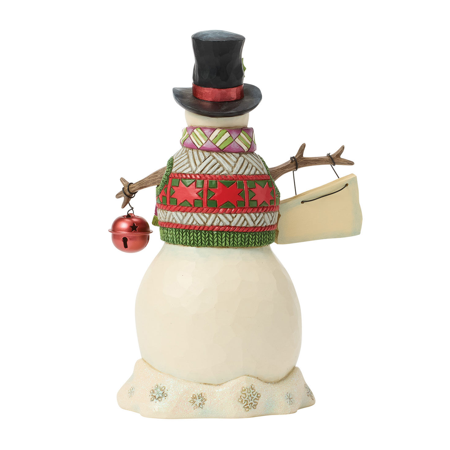 Welcome Winter Sign Snowman Jim Shore Statue Back image number 2