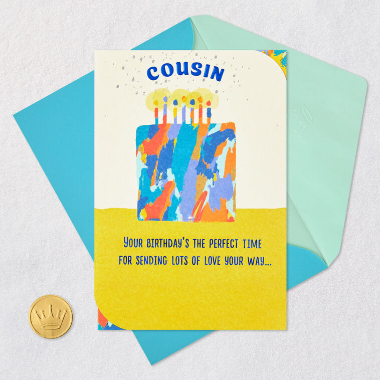 Sending Lots of Love Birthday Card for Cousin, , large image number 5