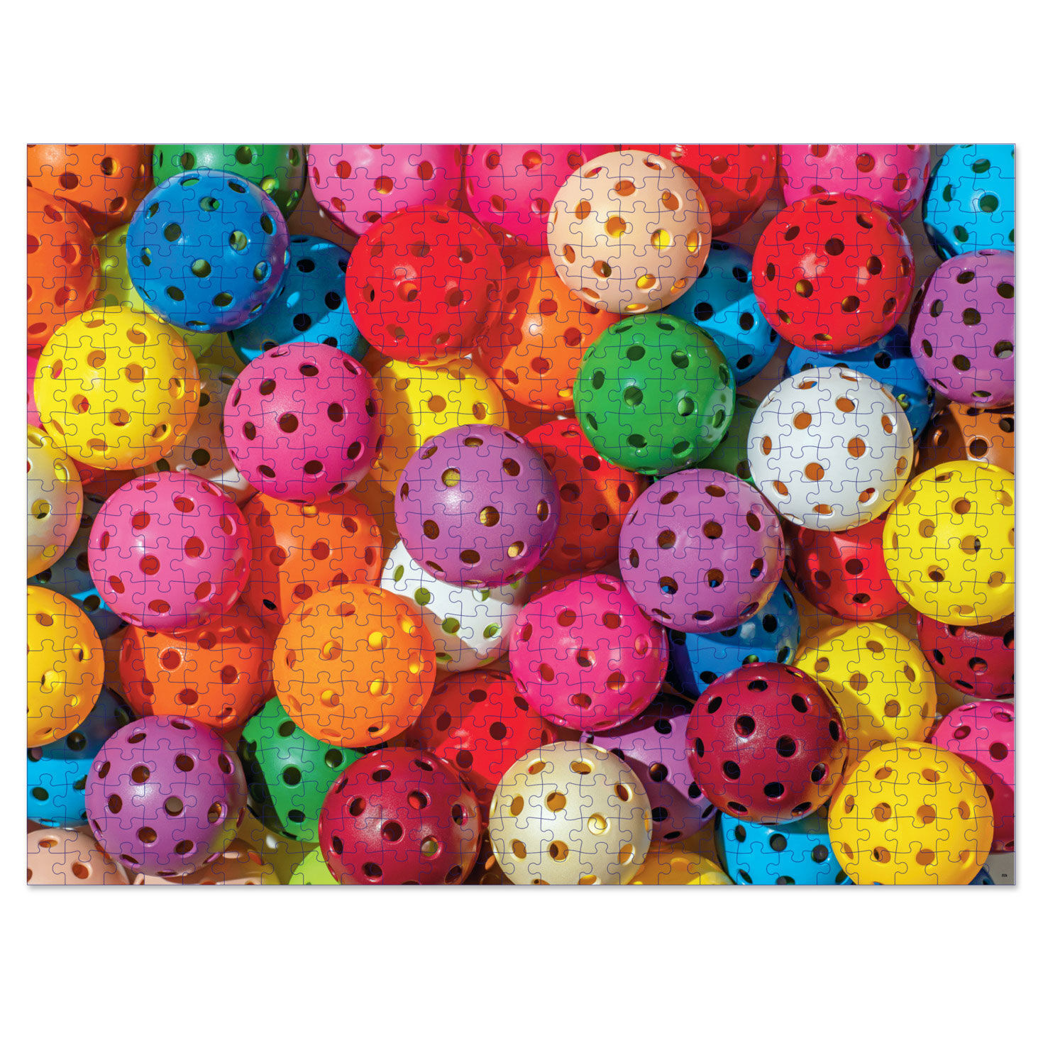 Colorful Pickleballs Jigsaw Puzzle full puzzle image number 5