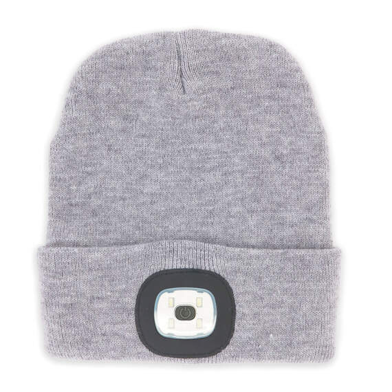 Night Scout Light-Up Rechargeable LED Beanie, Gray