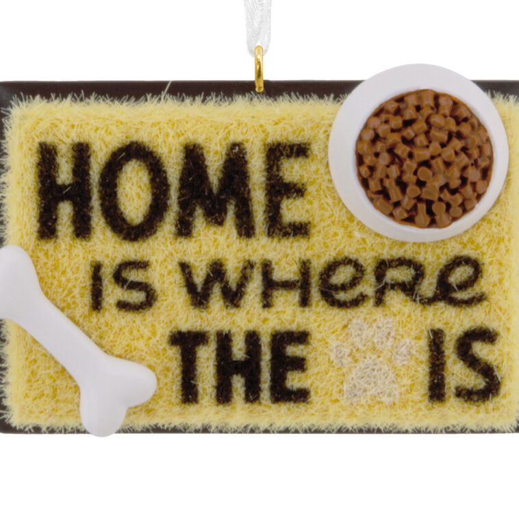 Home Is Where the Dog Is Christmas Ornament closeup view image number 5