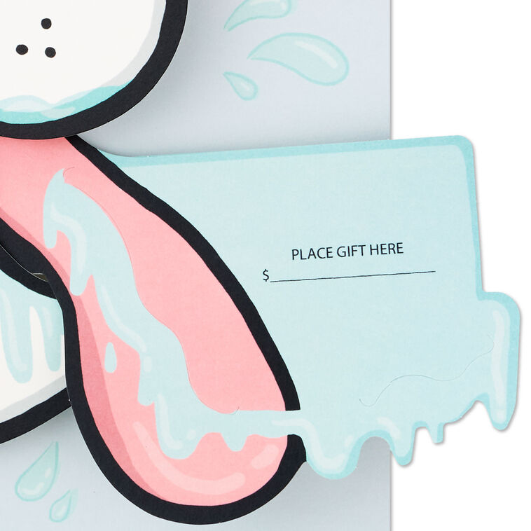Dog's Tongue Pop-Up Money Holder Christmas Card Card  Detail image number 4