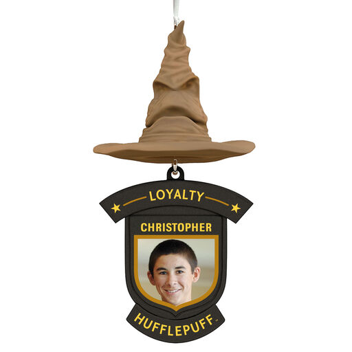 Harry Potter™ Sorting Hat House Trait Personalized Text and Photo Ornament, Hufflepuff™, 