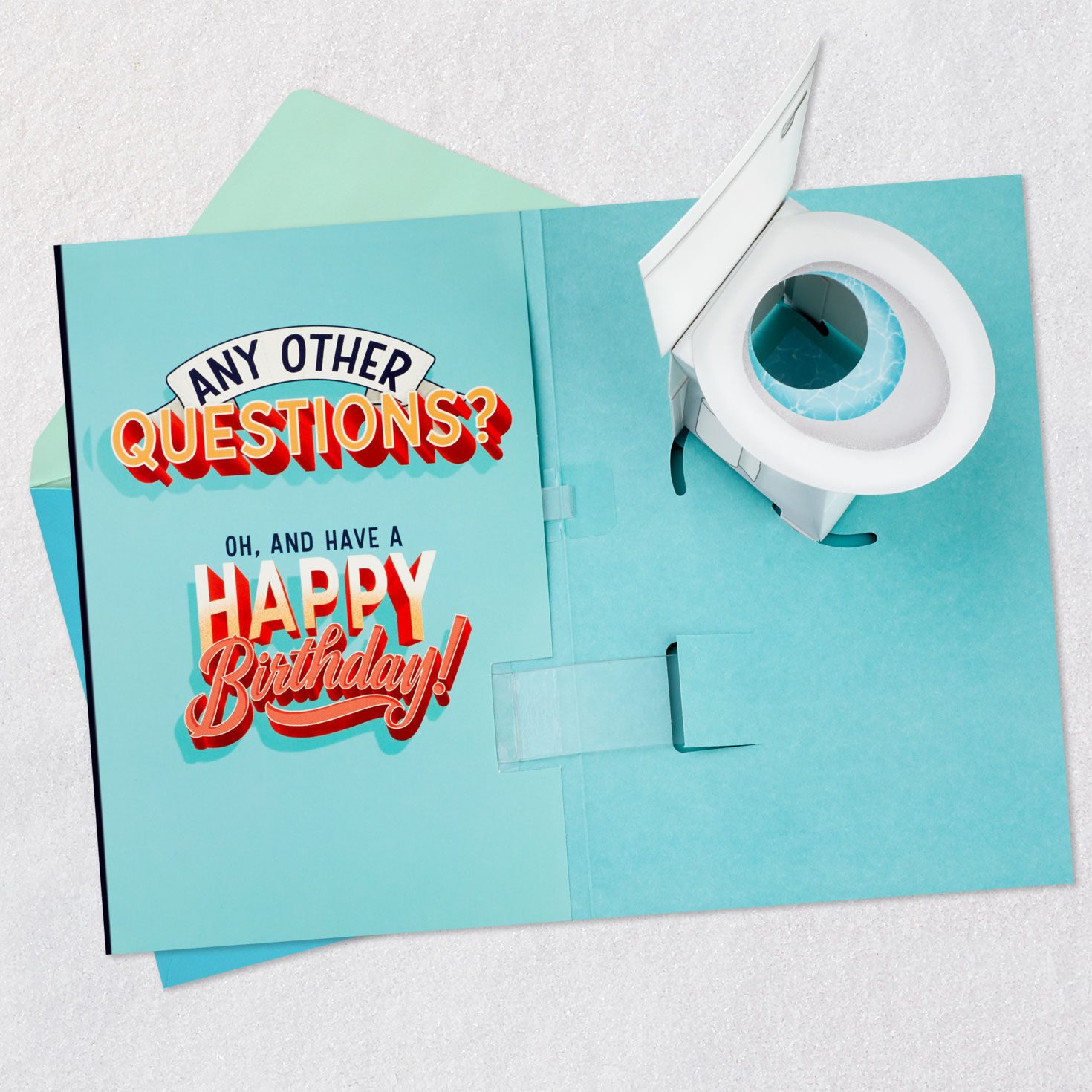 Flushing Toilet Birthday Card With Sound Open card with envelope image number 2