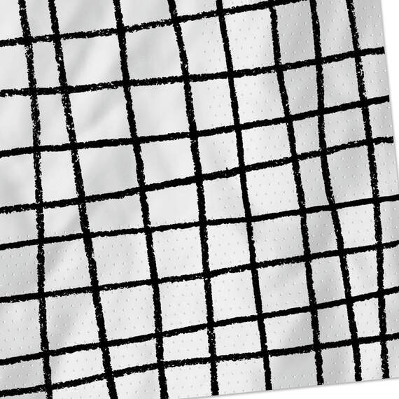 Black and White Grid Dinner Napkins, Set of 16, , large image number 4