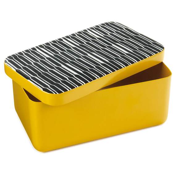 Yellow Decorative Lidded Metal Nesting Box, Medium, , large image number 2
