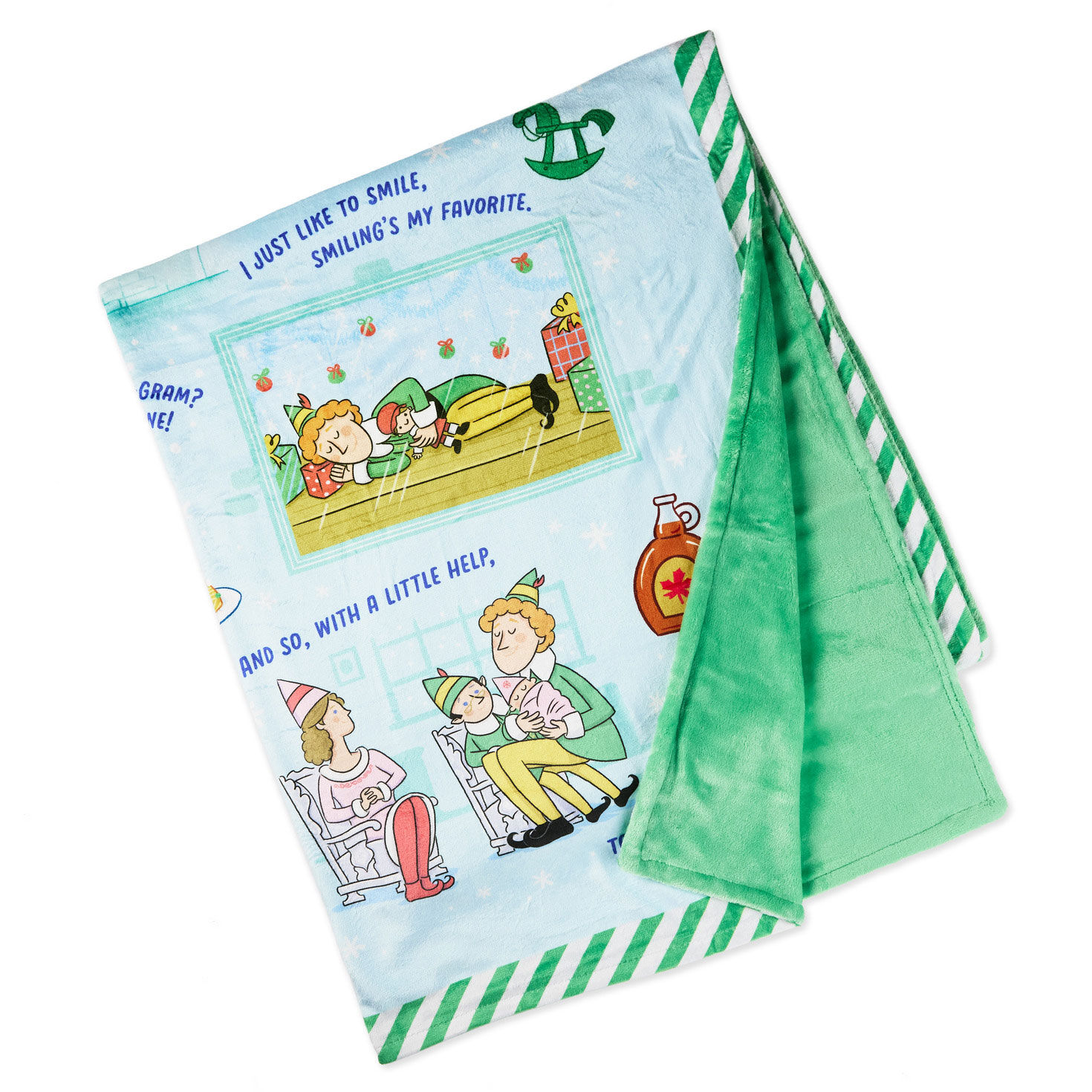 Elf Journey to New York Throw Blanket, 50x60