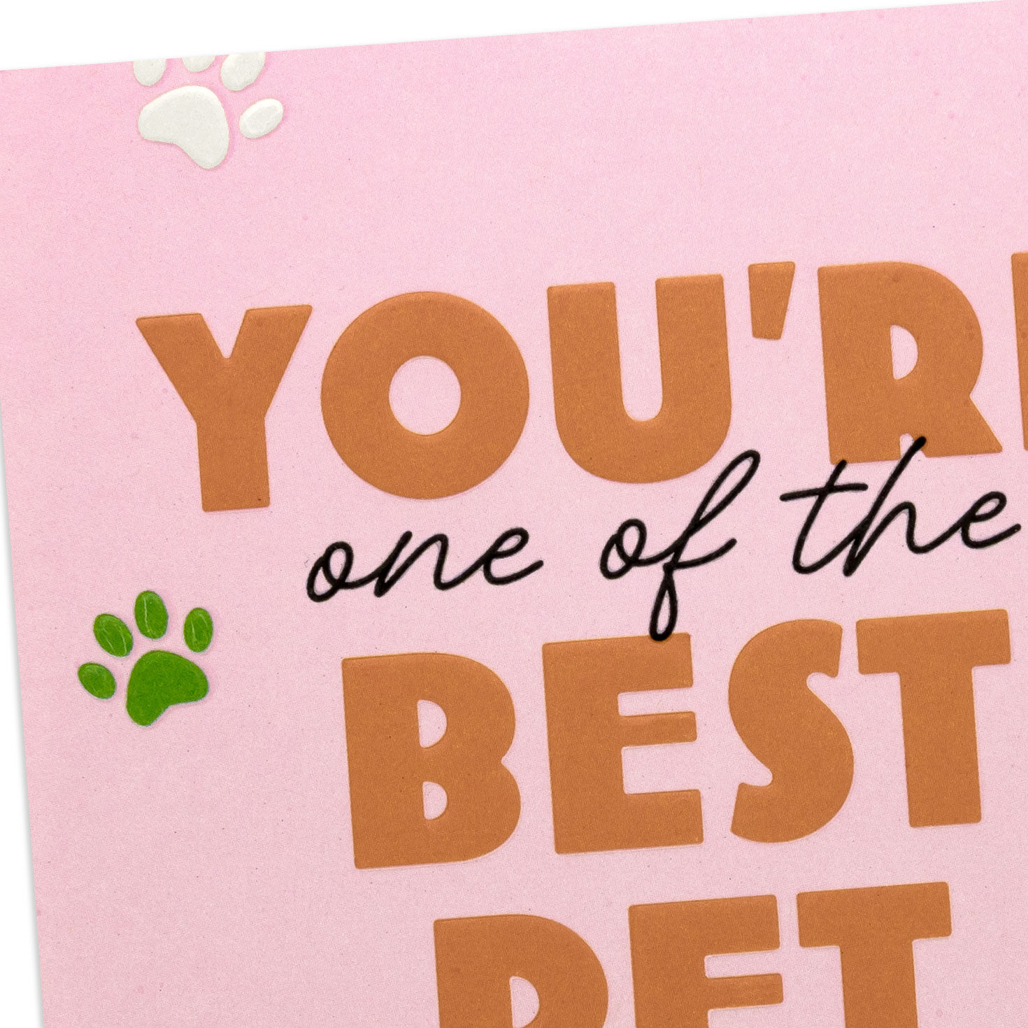 Paw Prints on Pink Mother's Day Card for Pet Mom Card Front Detail image number 4