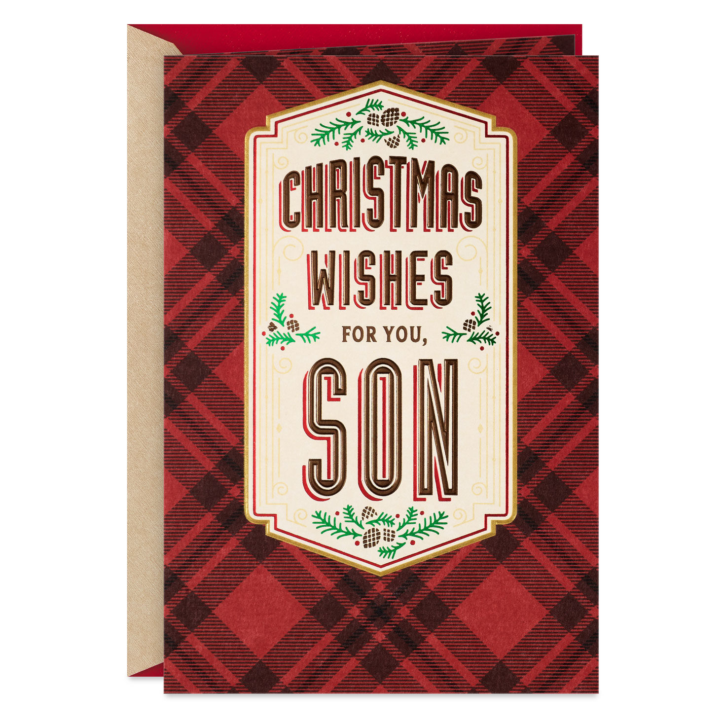 Wishing You Happiness, Success and Love Christmas Card for Son