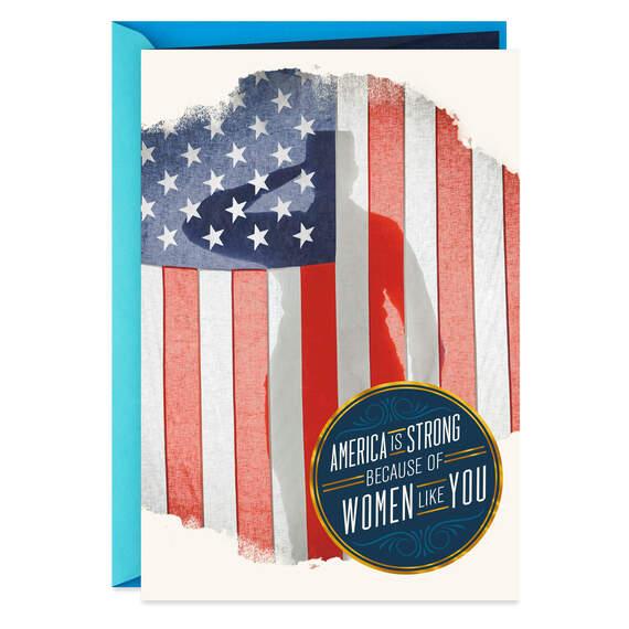 Salute to Strong Servicewomen Veterans Day Card, , large image number 1