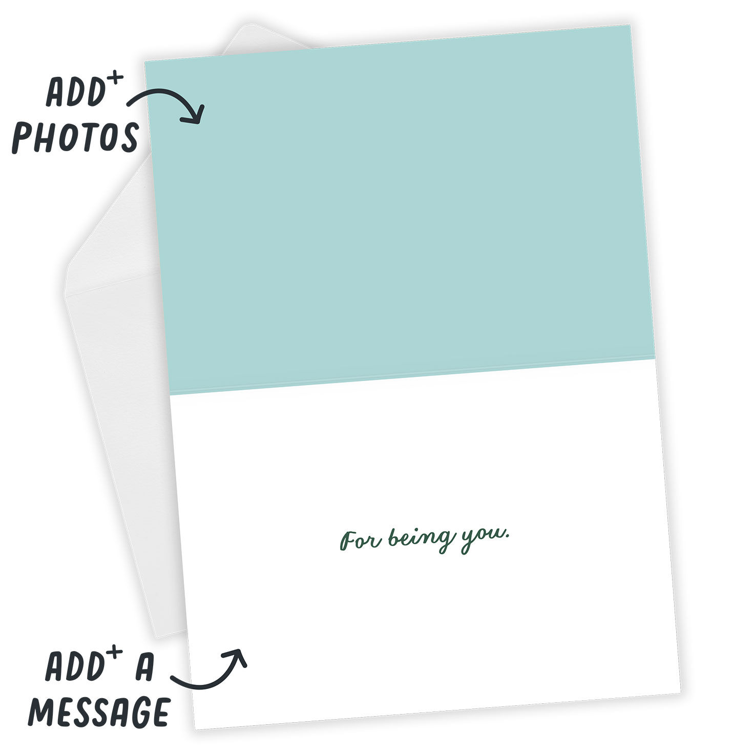 Artistic Floral Bouquet Custom Thank-You Card, , large image number 3