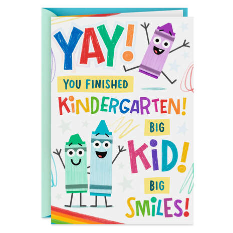 Big Kid, Big Smiles Kindergarten Graduation Card, , large