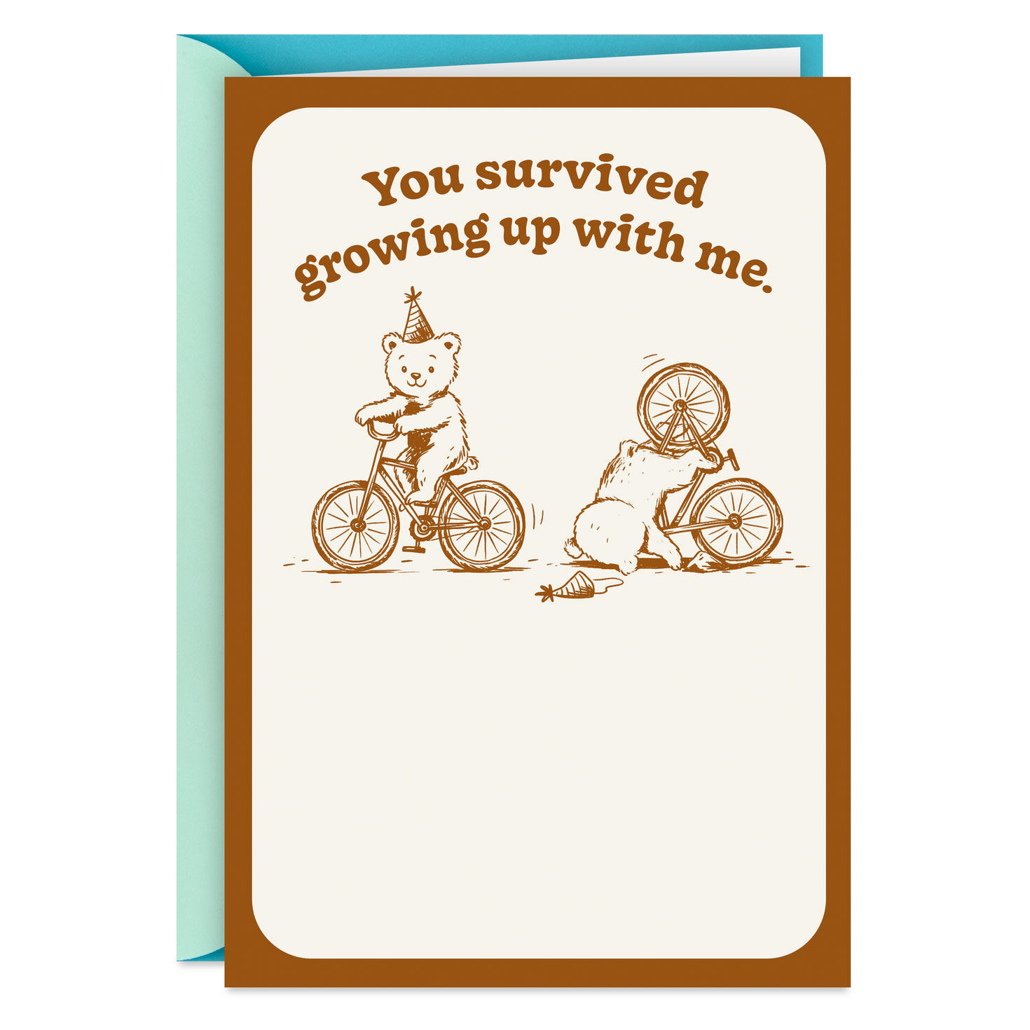 You Survived Growing Up With Me Funny Birthday Card for Sibling