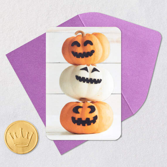 3.25" Mini Stack of Pumpkins Halloween Card, , large image number 6
