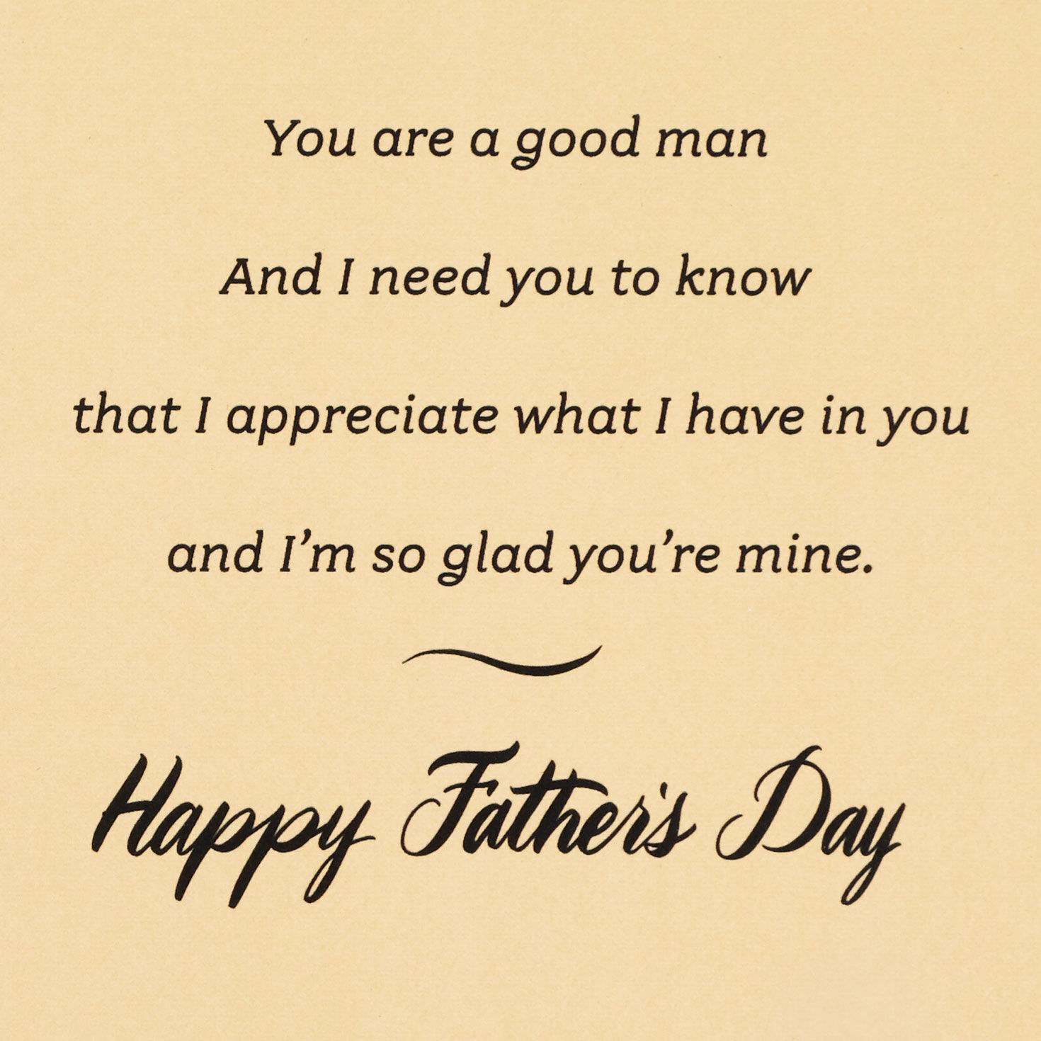 Gold Lettering on Black Romantic Father's Day Card Sentiment image number 3