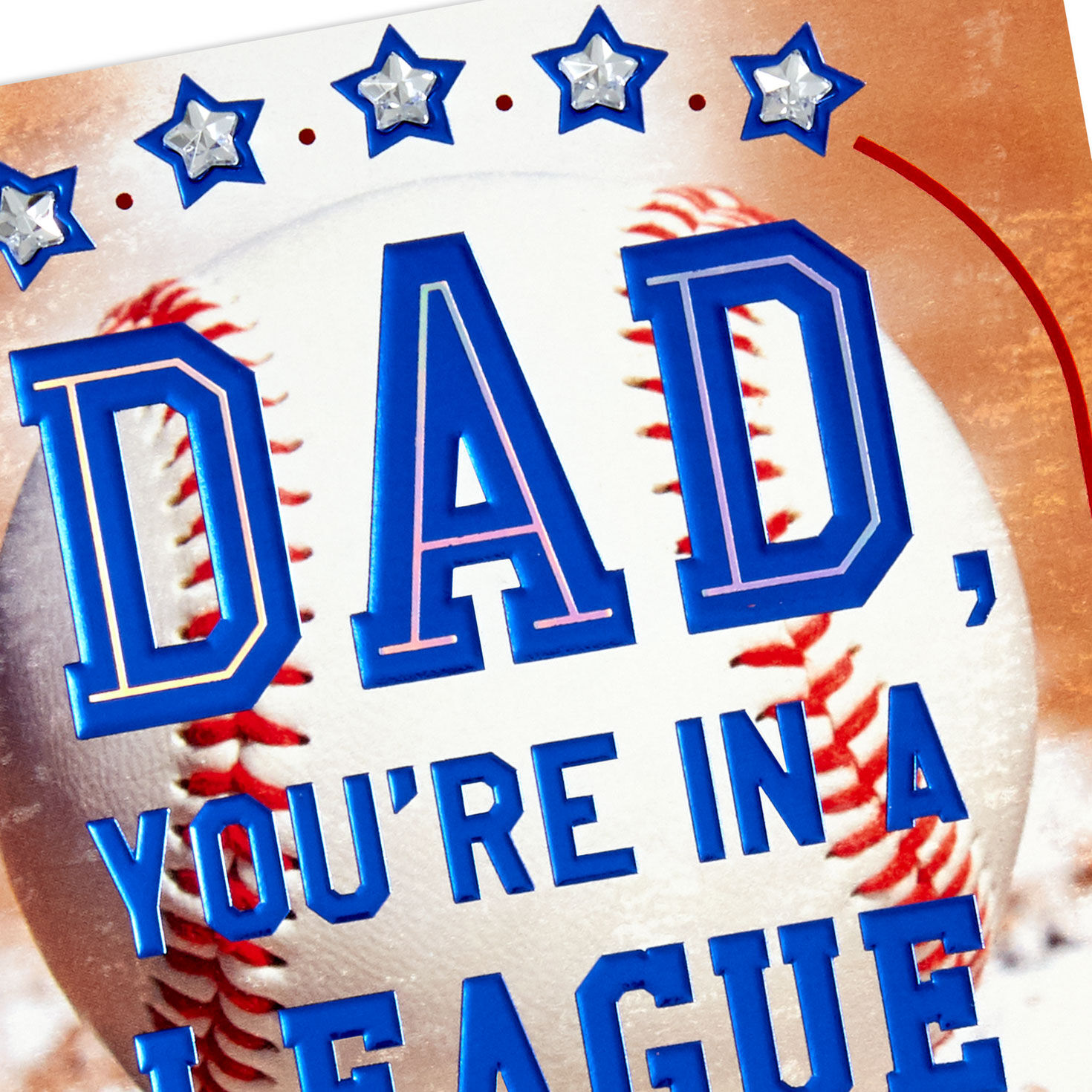 Baseball and Stars Dad Father's Day Card With Music Card Cover Detail image number 4