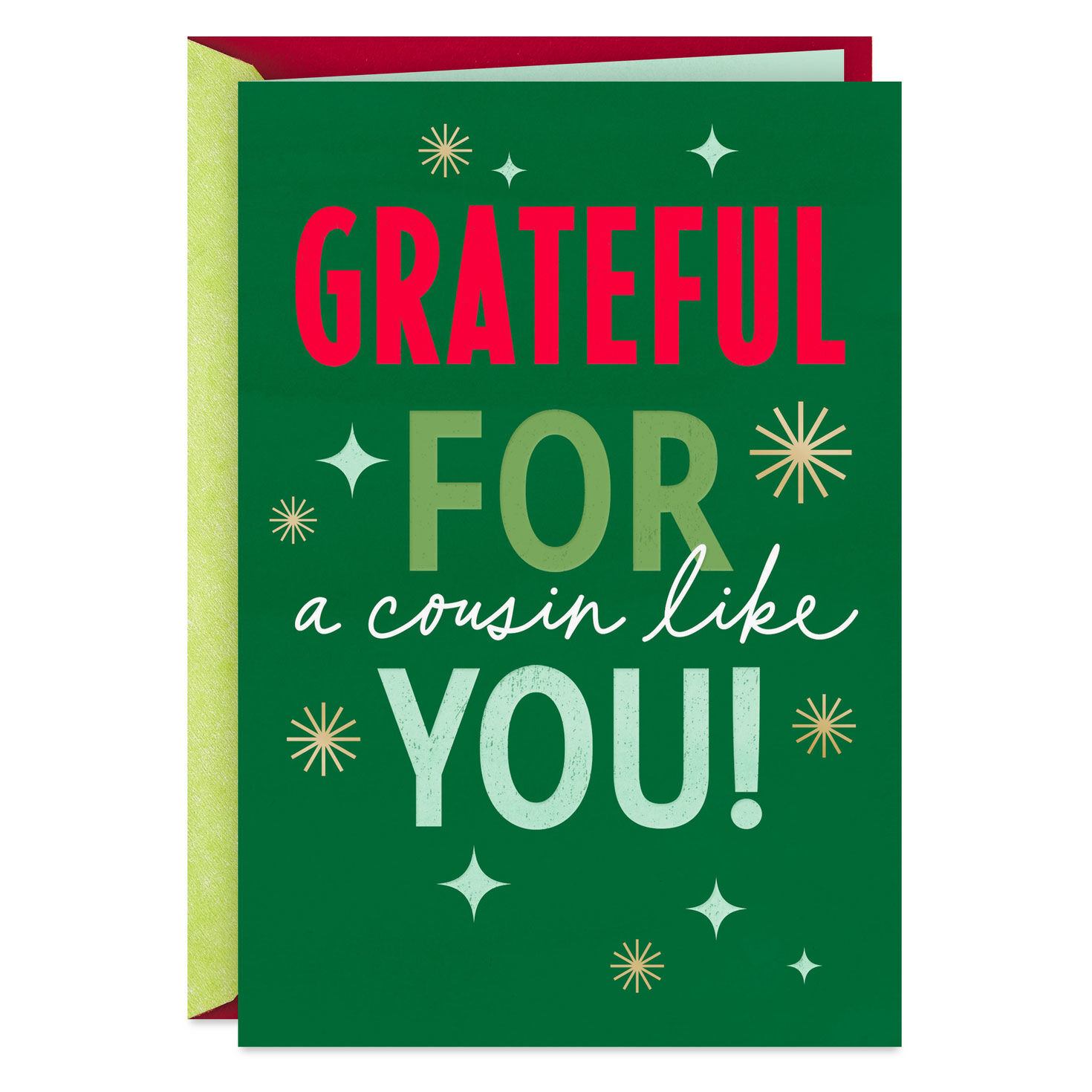 Grateful for You Christmas Card for Cousin