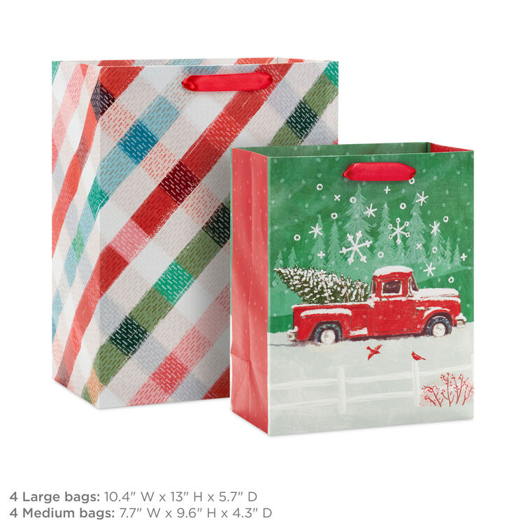 Assorted Medium and Large Christmas Gift Bags measurement image number 3