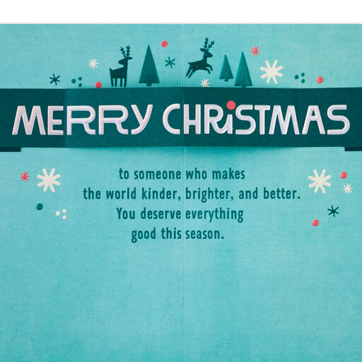 Kinder, Brighter, Better World Pop-Up Christmas Card, 