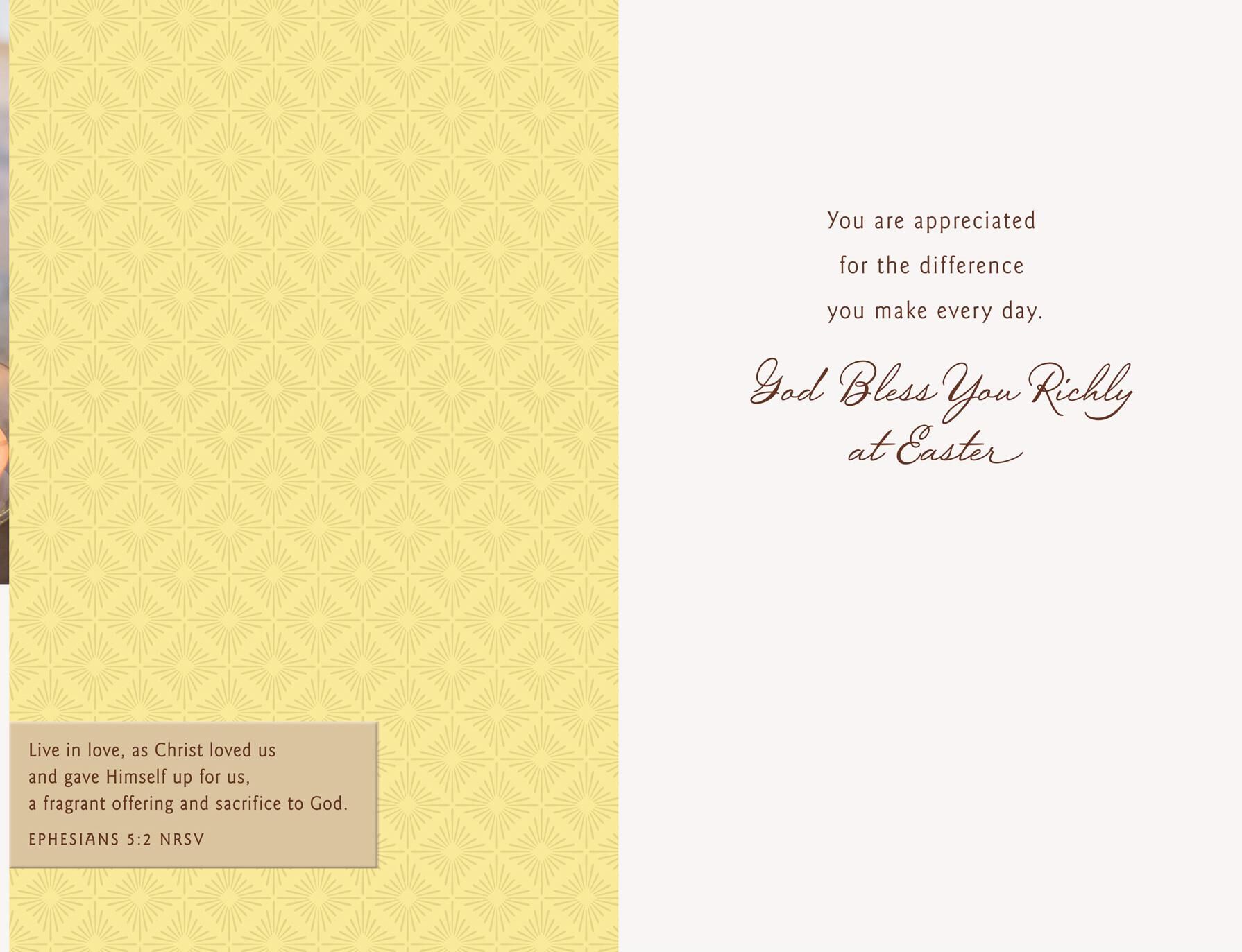 You Are Appreciated Religious Easter Card for Priest