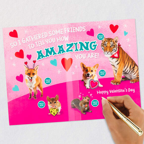Talking Animals Funny Valentine's Day Card With Sound, , large image number 7