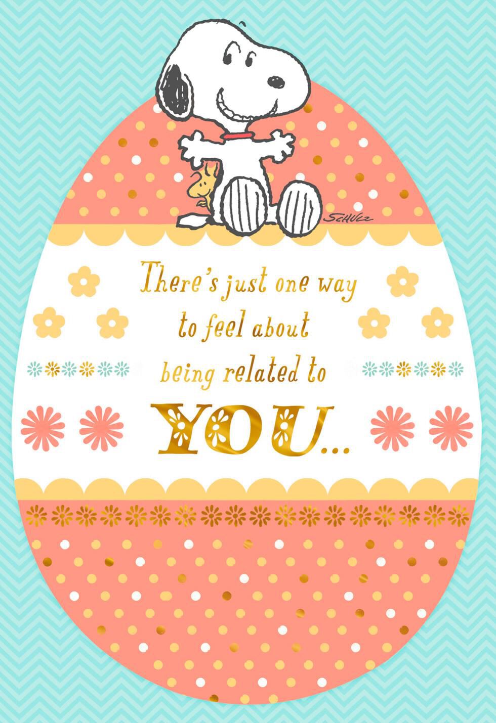 Peanuts® Snoopy and Woodstock Easter Card For Relative
