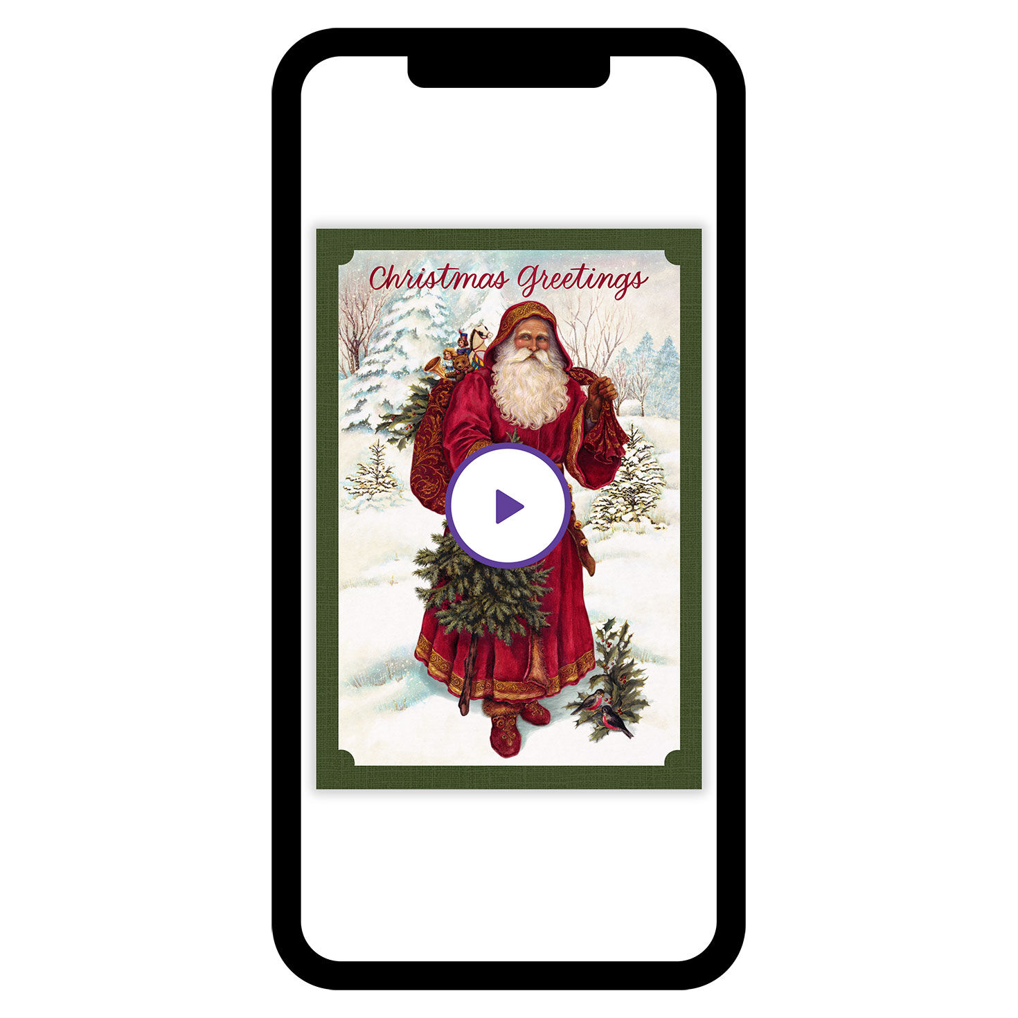 Victorian Santa Claus Custom Christmas eCard