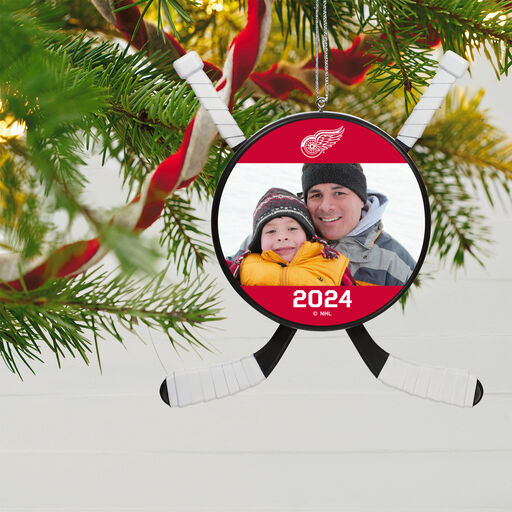 NHL Hockey Personalized Photo Ornament, Detroit Red Wings®, 