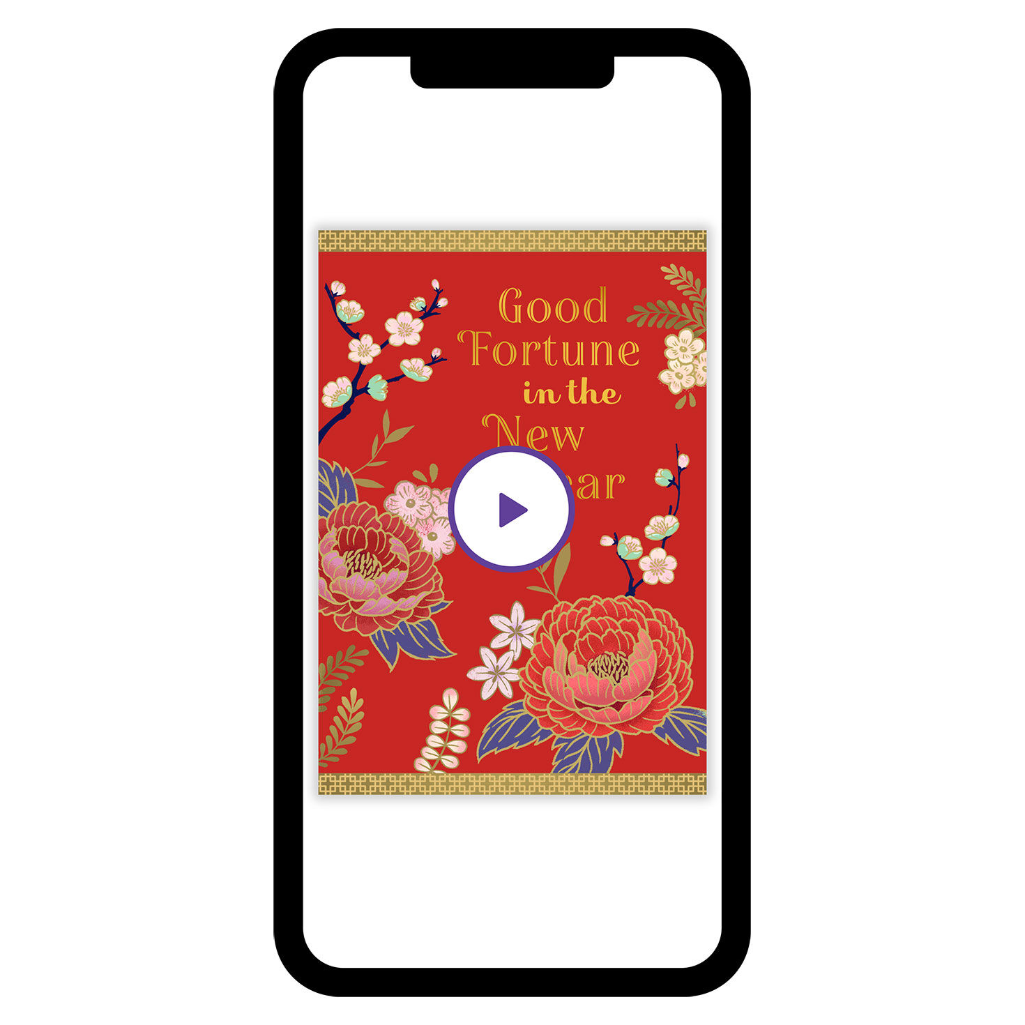 Good Fortune Floral Lunar New Year eCard
