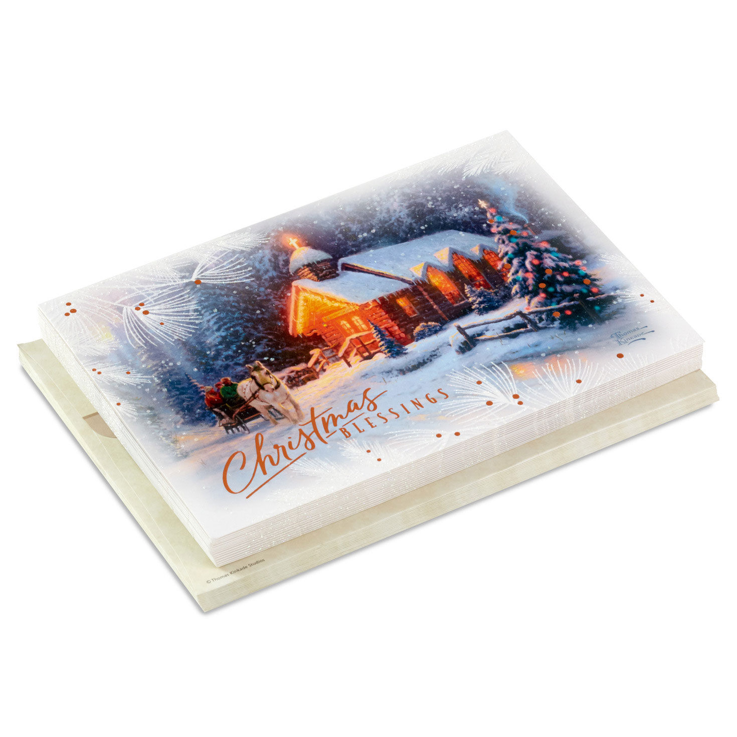 Thomas Kinkade Christmas Blessing Christmas Cards, Box of 16