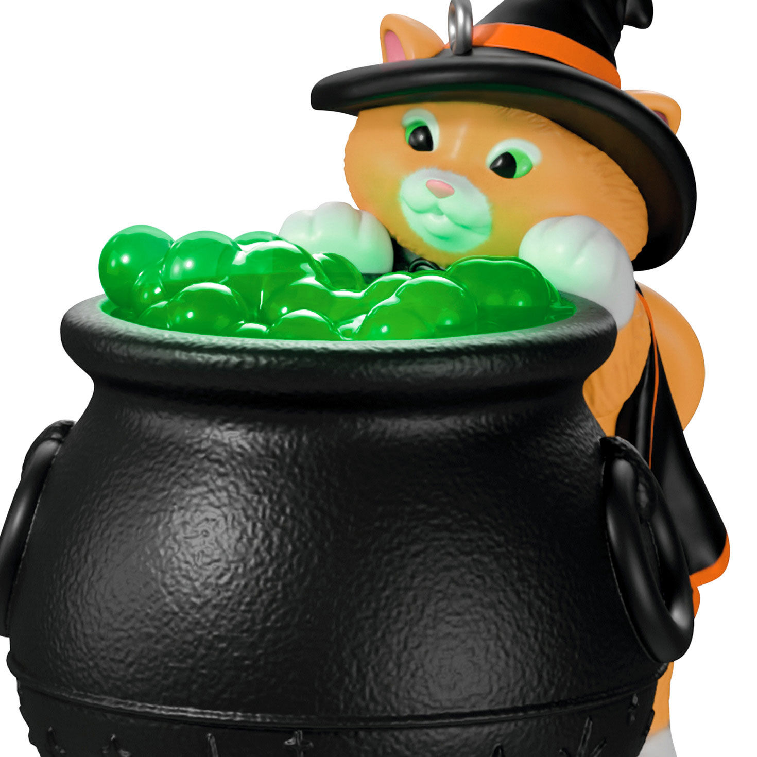 Orange Cat With Witch Cauldron Keepsake Ornament  image number 3