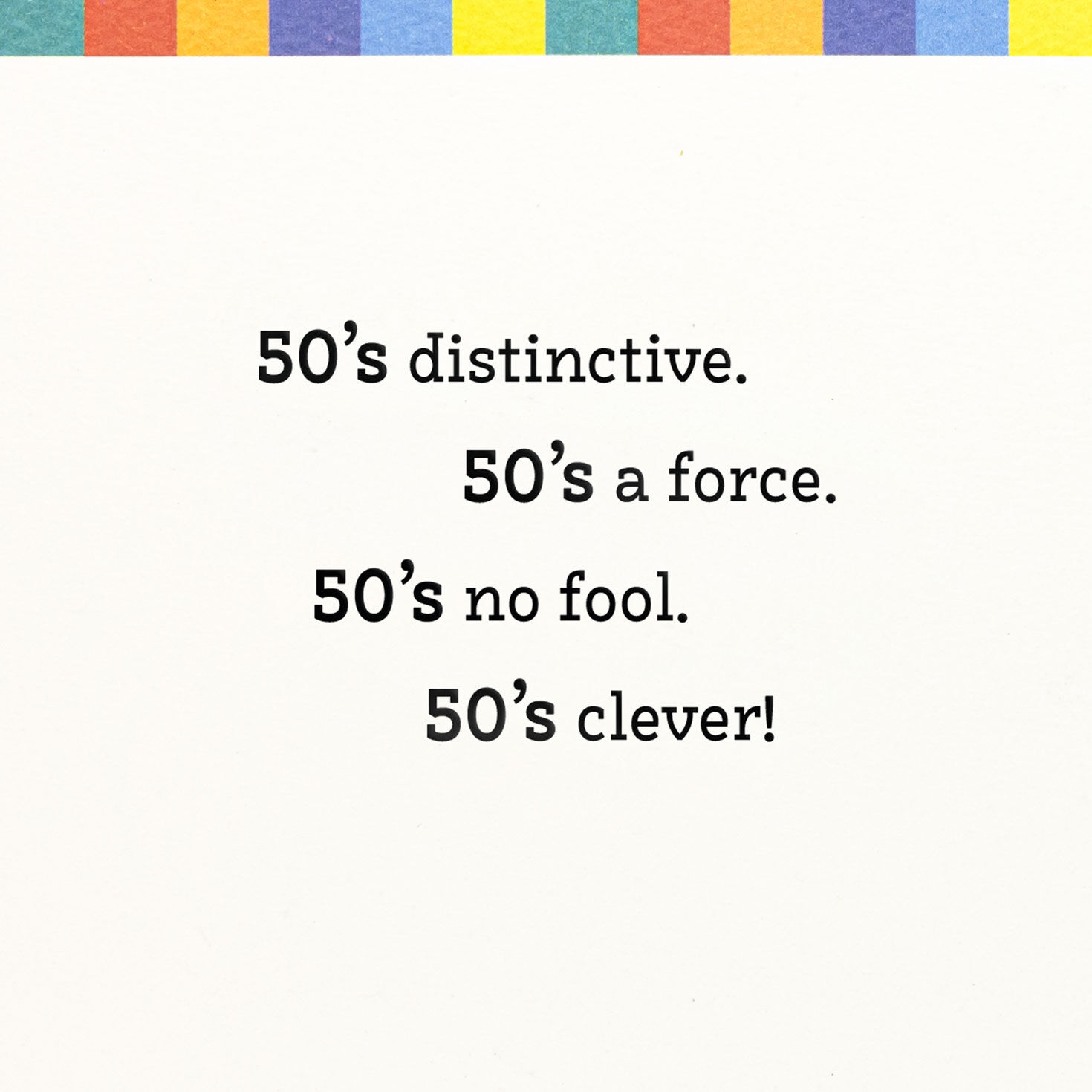 Colorful and Silver 50th Birthday Card Sentiment image number 2