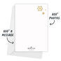 Gold Snowflakes Oval Photo Personalized Holiday Card Card back with Envelope indicating personalization image number 3