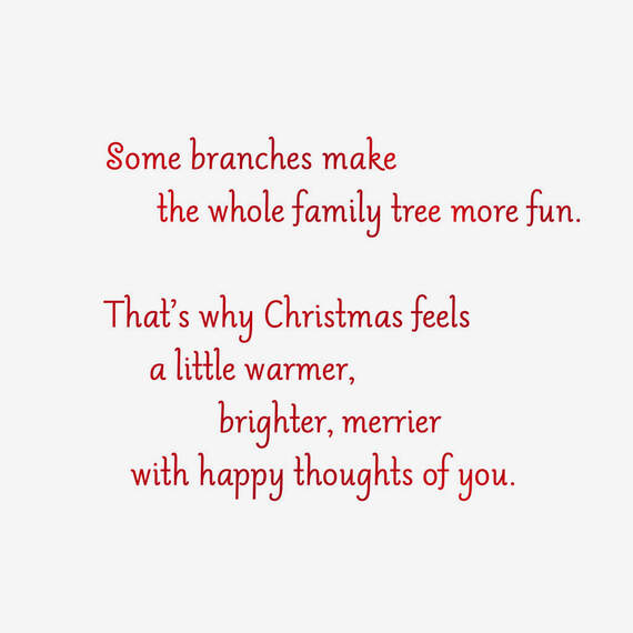 You Make Our Family Tree More Fun Christmas Card for Niece, , large image number 2
