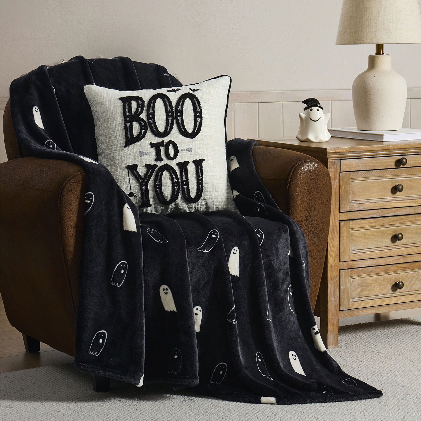 Hallmark Boney Boo Throw 50x70 in use image number 4