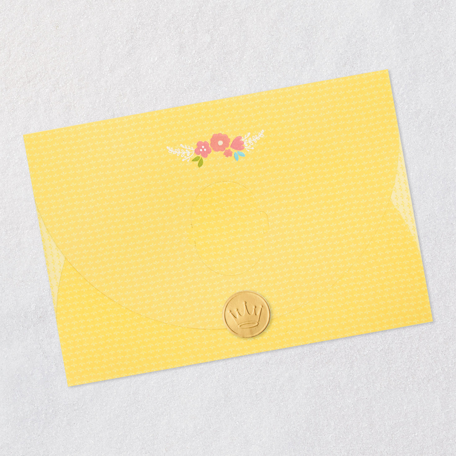 Flower Birds Wreath Anniversary Card in Spanish Envelope Back with Seal image number 7