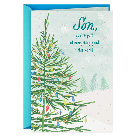 Proud of You Now and Always Christmas Card for Son