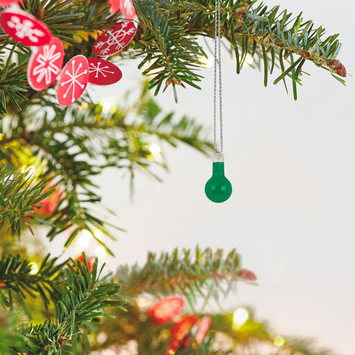 Mini Festive Red, White and Green Glass Ornaments, Set of 15, 
