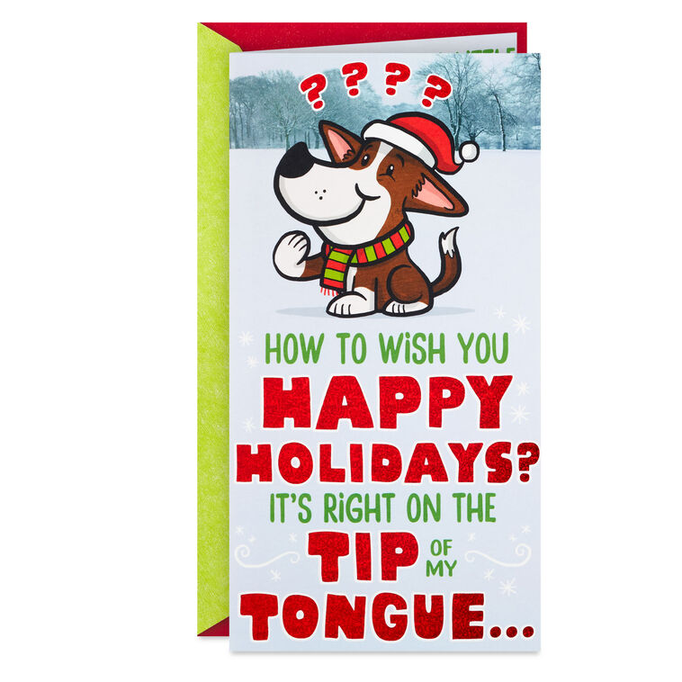 On the Tip of My Tongue Pop-Up Money Holder Christmas Card