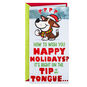 Dog's Tongue Pop-Up Money Holder Christmas Card Card Front image number 1