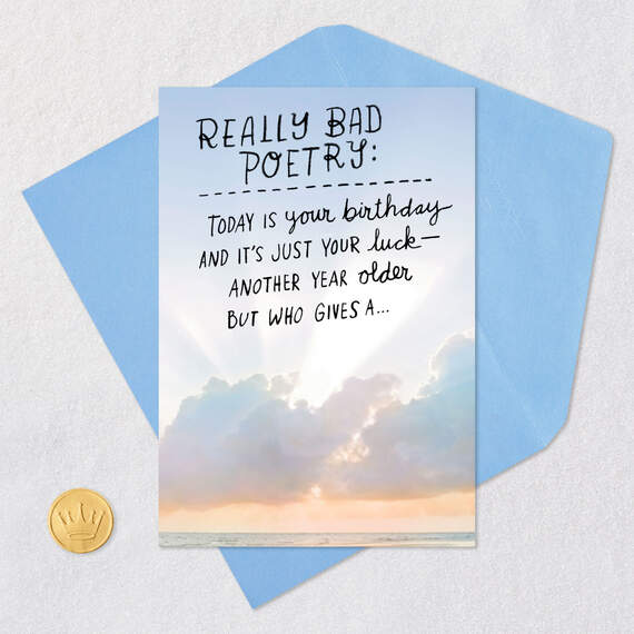 Just Your Luck Really Bad Poetry Funny Birthday Card, , large image number 5