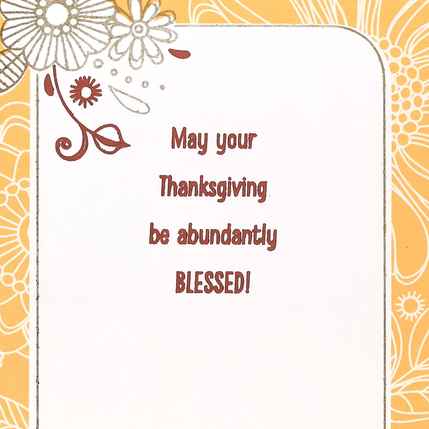 Pumpkin Bouquet Religious Thanksgiving Card Sentiment image number 2