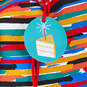 28" Colorful Stripes Fabric Gift Bag With Tag, , large image number 6