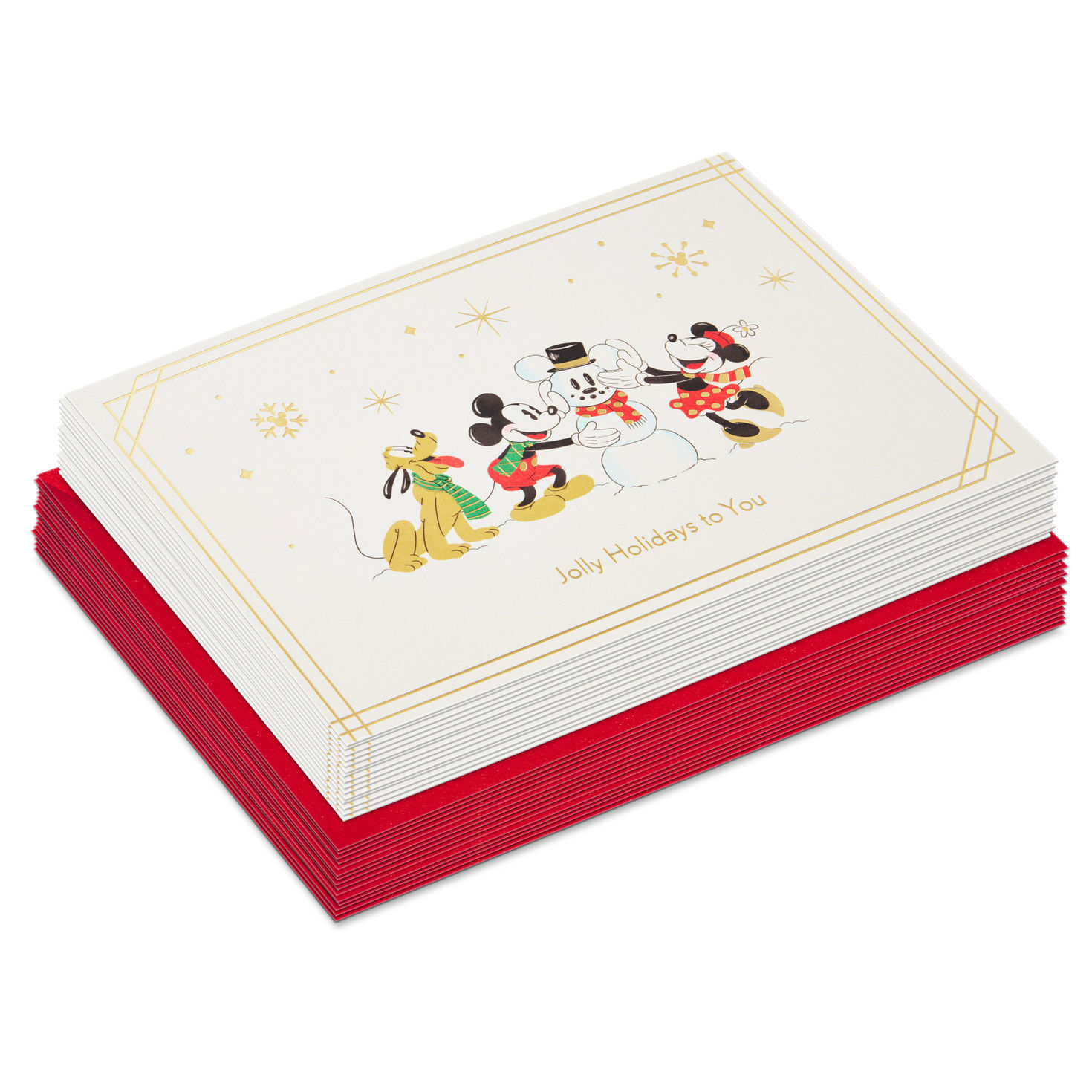 Disney Mickey Mouse Jolly Holidays Christmas Cards, Box of 16