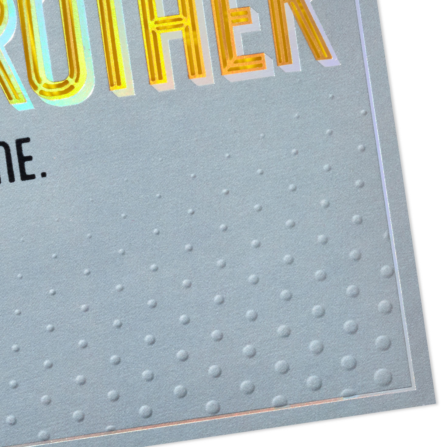 Yellow and Silver Bonus Brother Birthday Card Card Front Detial image number 6