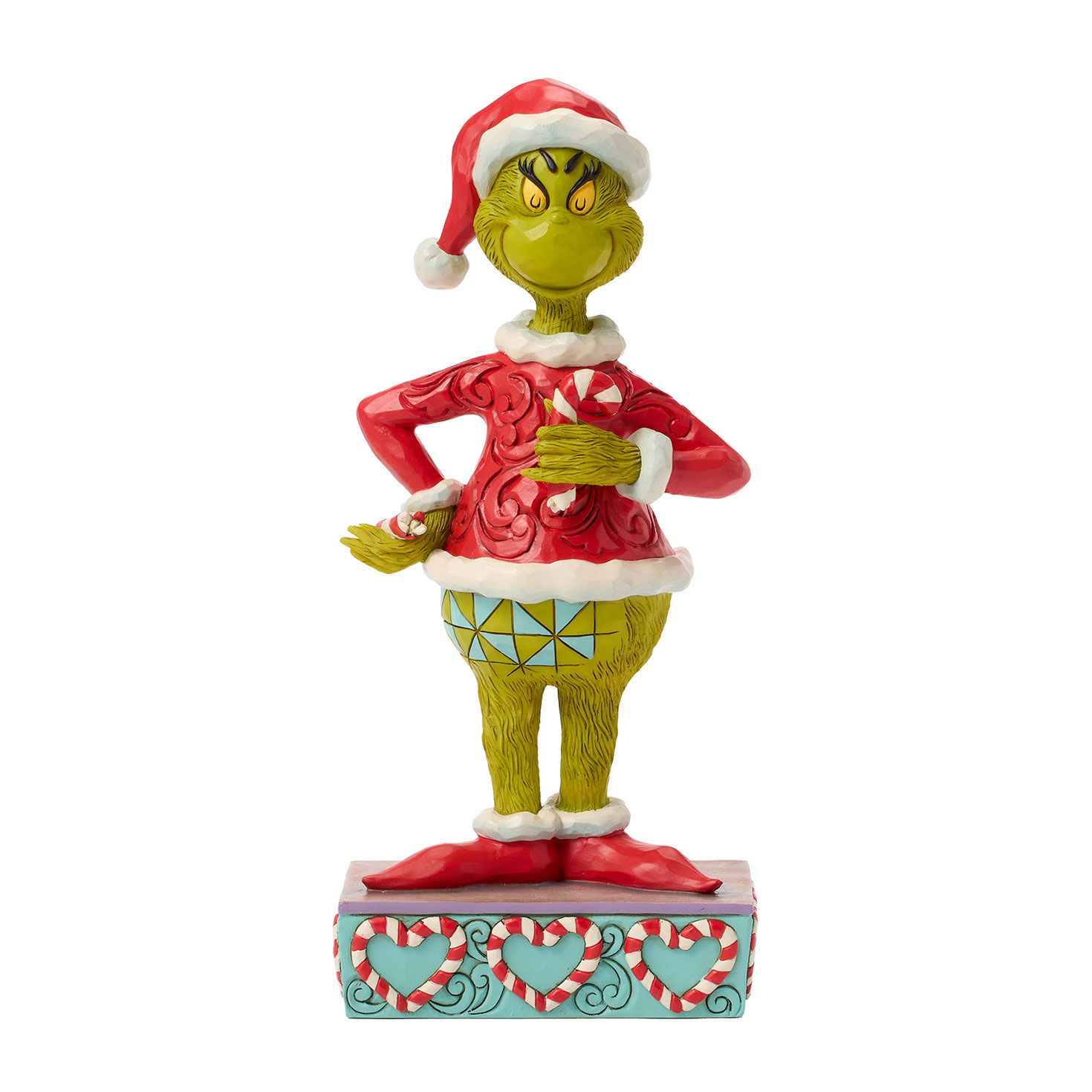 Jim Shore Grinch With Broken Candy Cane Figurine, 8.75"