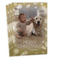 Faded Gold Bubbles Personalized Christmas Photo Card front fanned image number 1