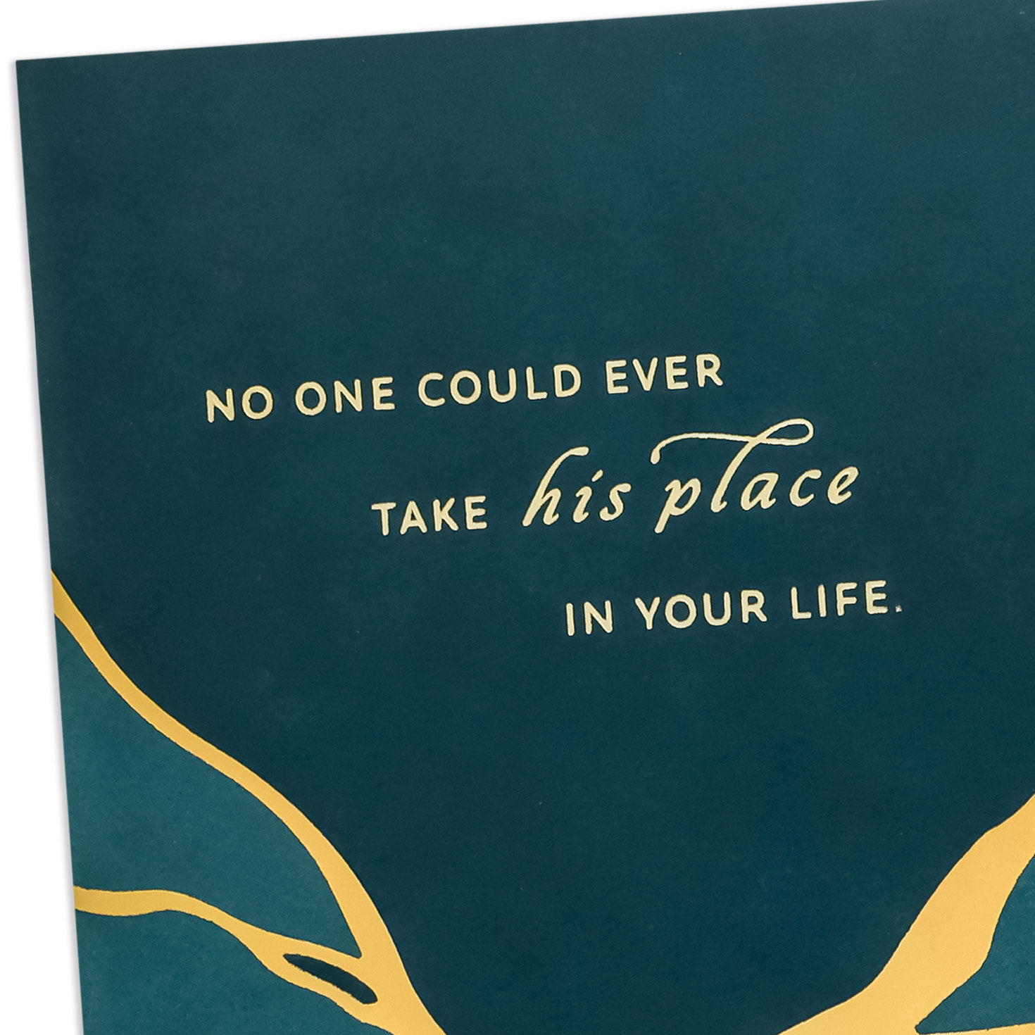 Teal and Gold Abstract Sympathy Card for Loss of Man Card Front Detail image number 4