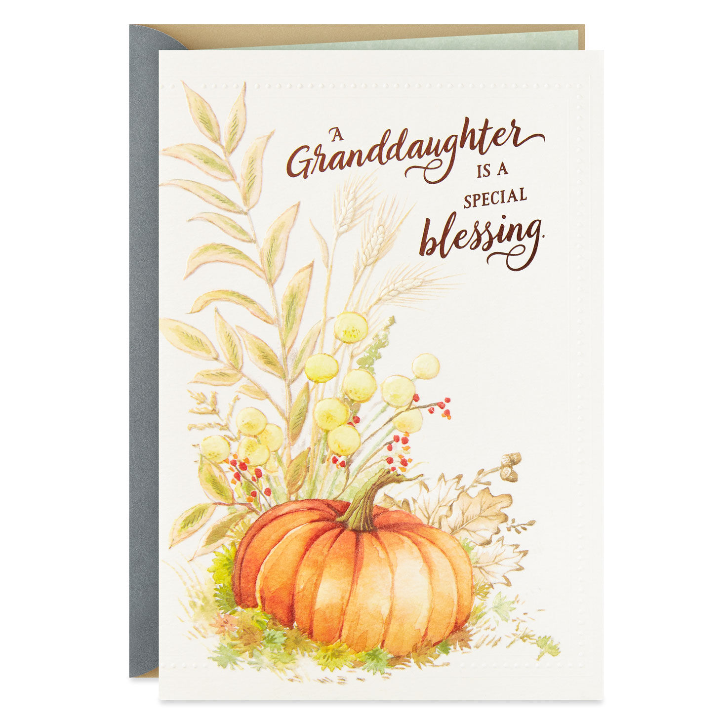 Pumpkin in a Field Thanksgiving Card for Granddaughter for only USD 3.99 | Hallmark