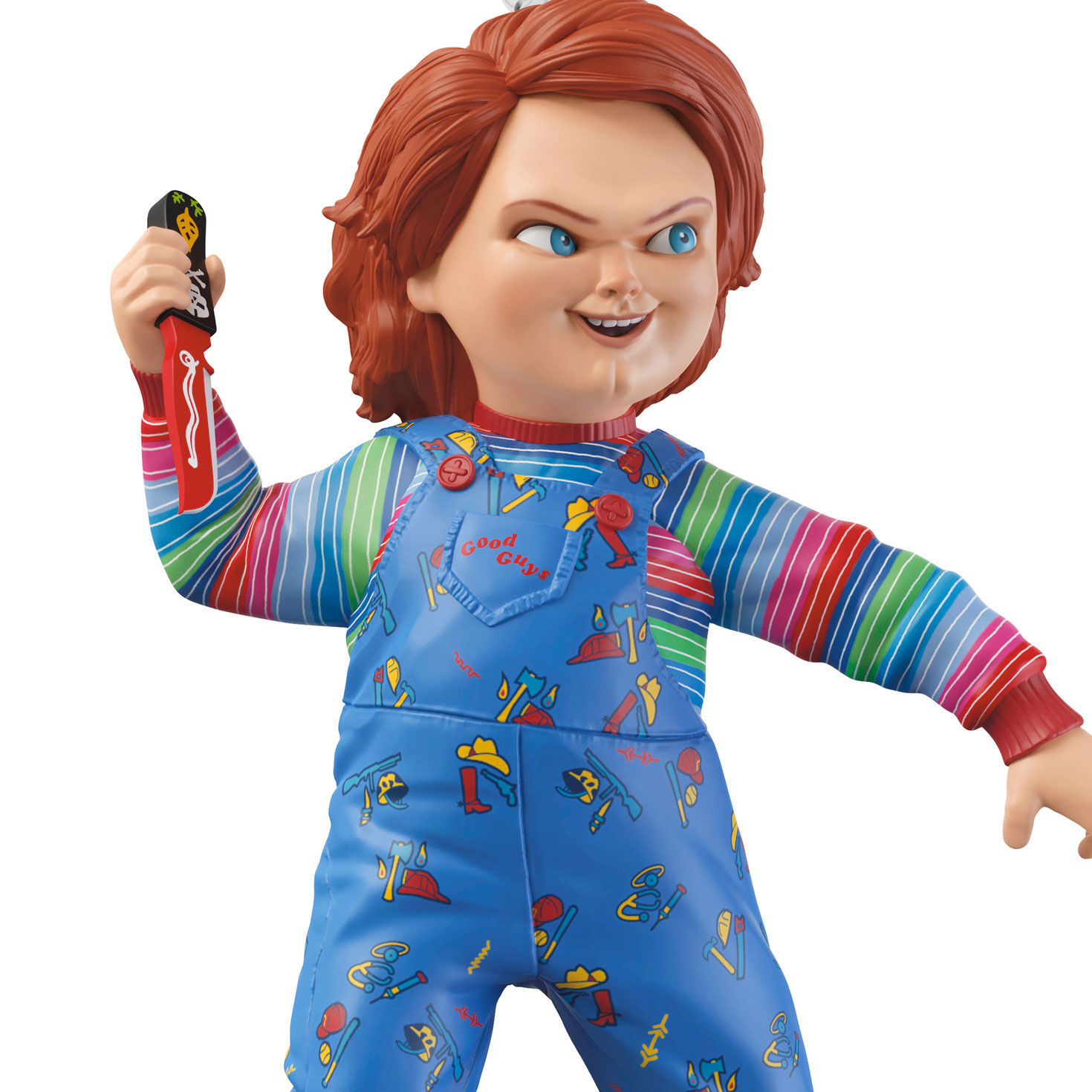 Child's Play Chucky With Knife Keepsake Ornament closeup view image number 5